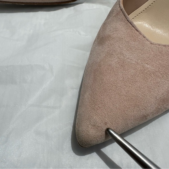 Marc Fisher Caitlin suede blush pink block heel, pointy toe pump - Picture 16 of 17